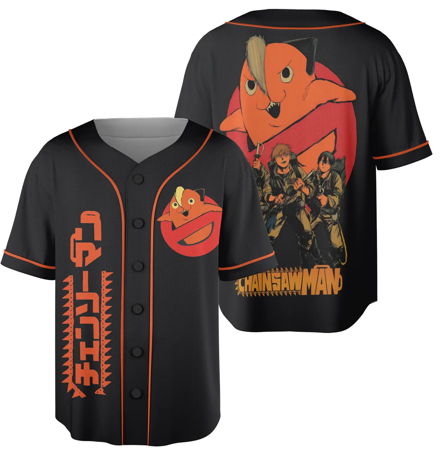 Ghost Buster - Chainsaw Man Jersey, Anime Shirt, Cool Anime - Benietee Shop