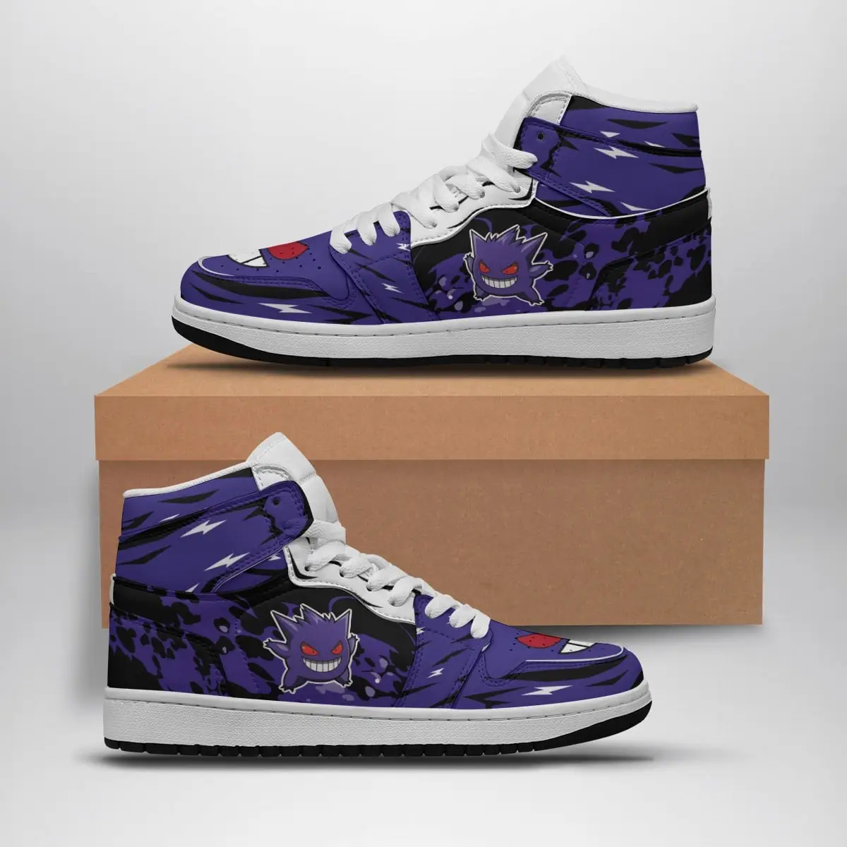 Ghost Gengar Pokemon Air Jordan 1 Shoes