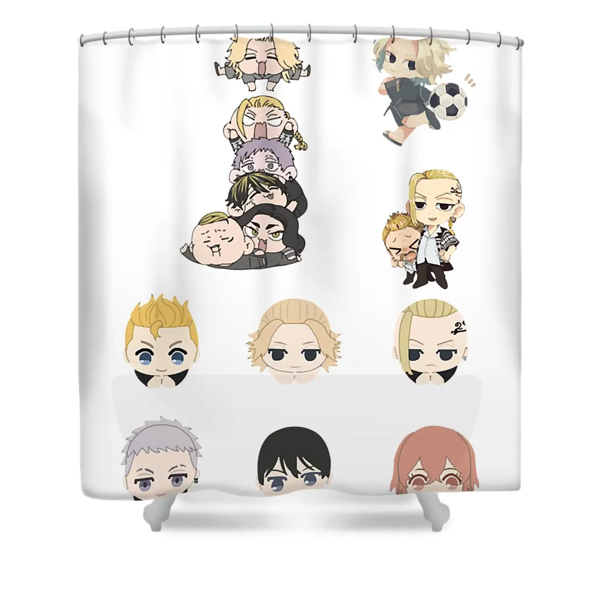Gift For Men Takemichi Chipi Manga Hanagaki Awesome For Movie Fan Shower Curtain | Anime Shower Curtains