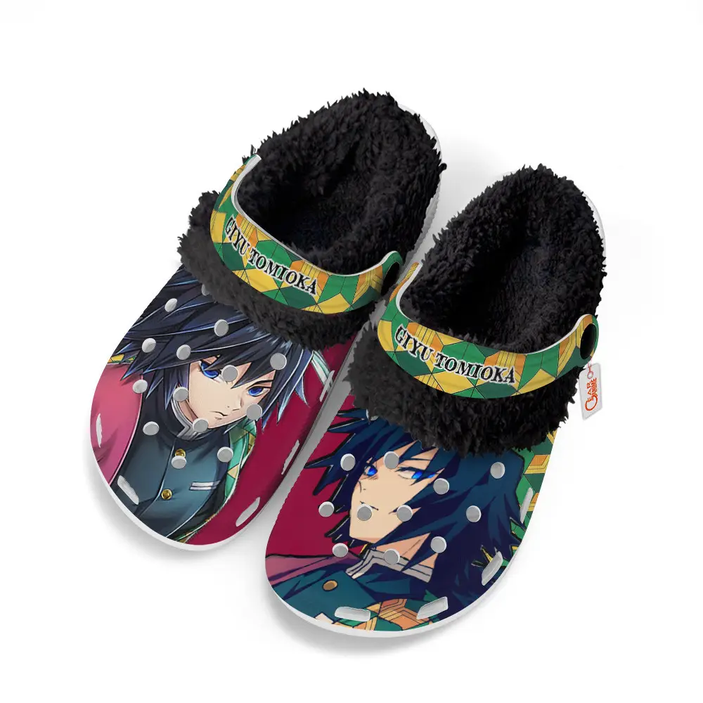 Giyu Tomioka Fleece-Lined Clogs Custom Name