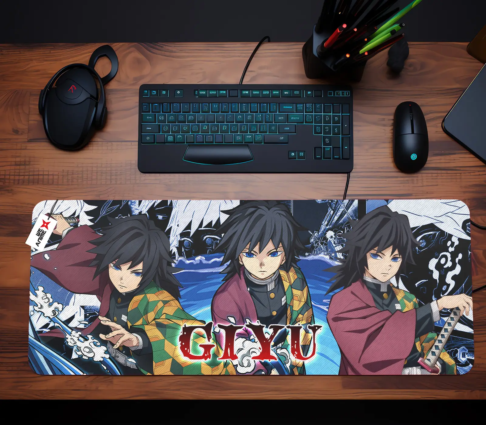 Giyu Tomioka Mouse Mat Personalized Name