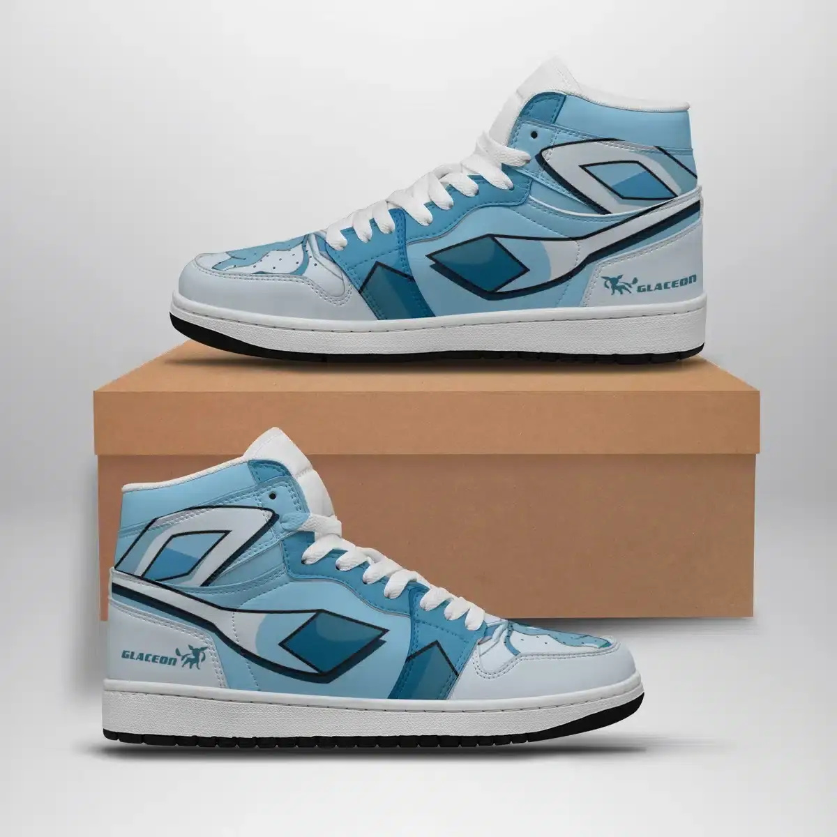 Glaceon Pokemon Air Jordan 1 Shoes