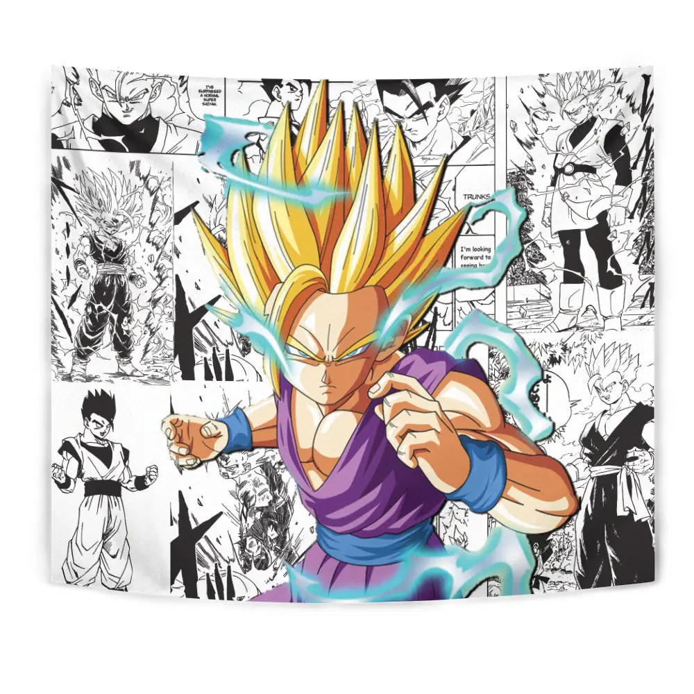 Gohan SSj Tapestry Custom Anime Manga Wall Decor