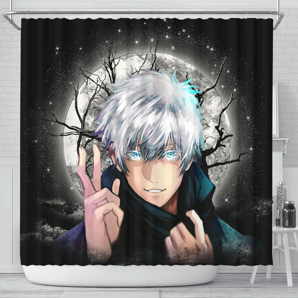 Gojo Anime Moonlight Shower Curtain