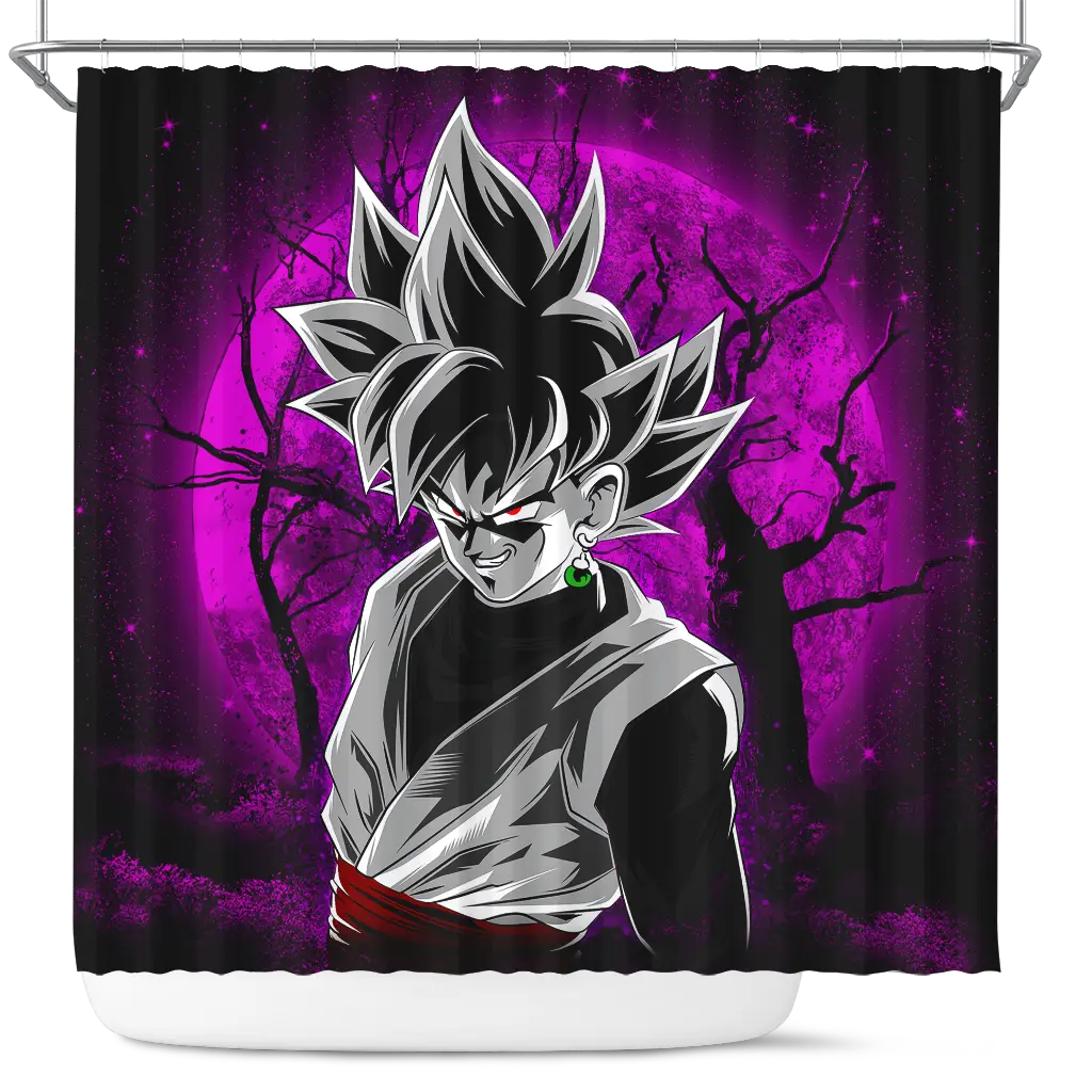 Goku Black Moonlight Shower Curtain