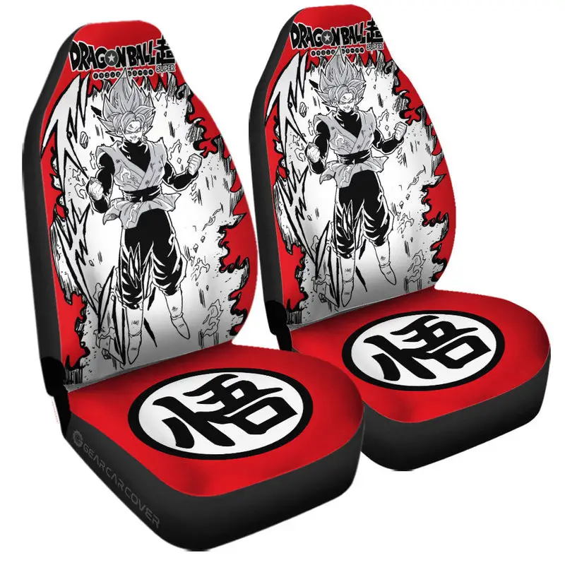 Goku Black Rose Anime Car Seat Covers Custom Accessories Manga Style 
