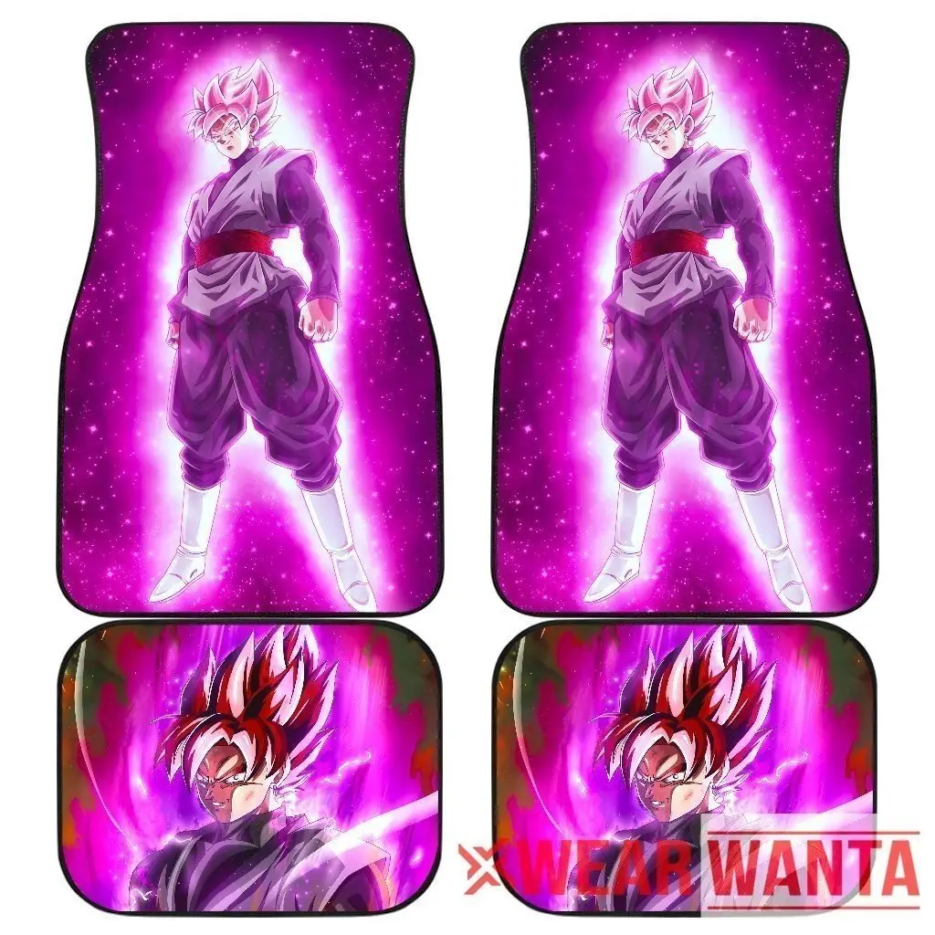 Goku Black Rose Car Floor Mats Custom Dragon Ball Anime Car Accessories