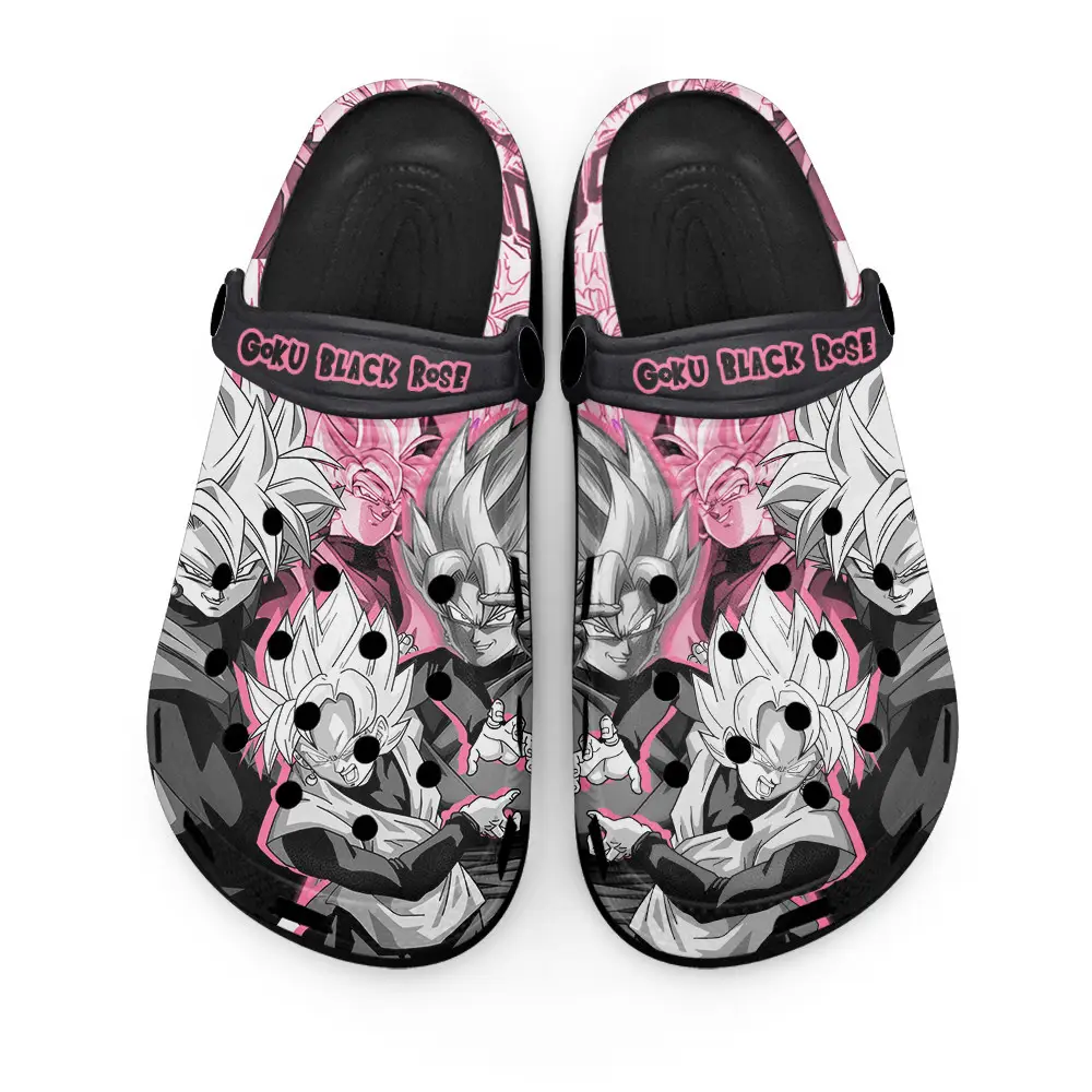 Goku Black Rose Premium EVA Clogs Custom Name