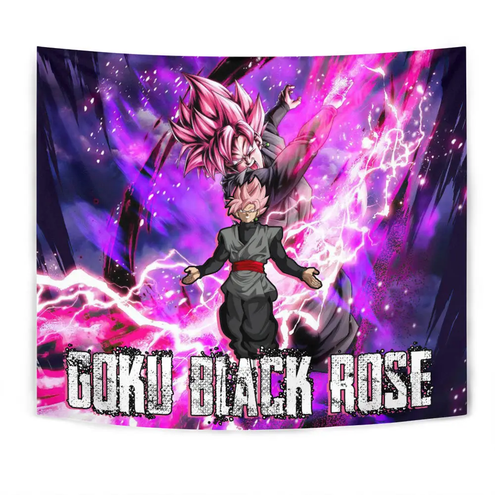 Goku Black Rose Tapestry Custom Anime Home Decor