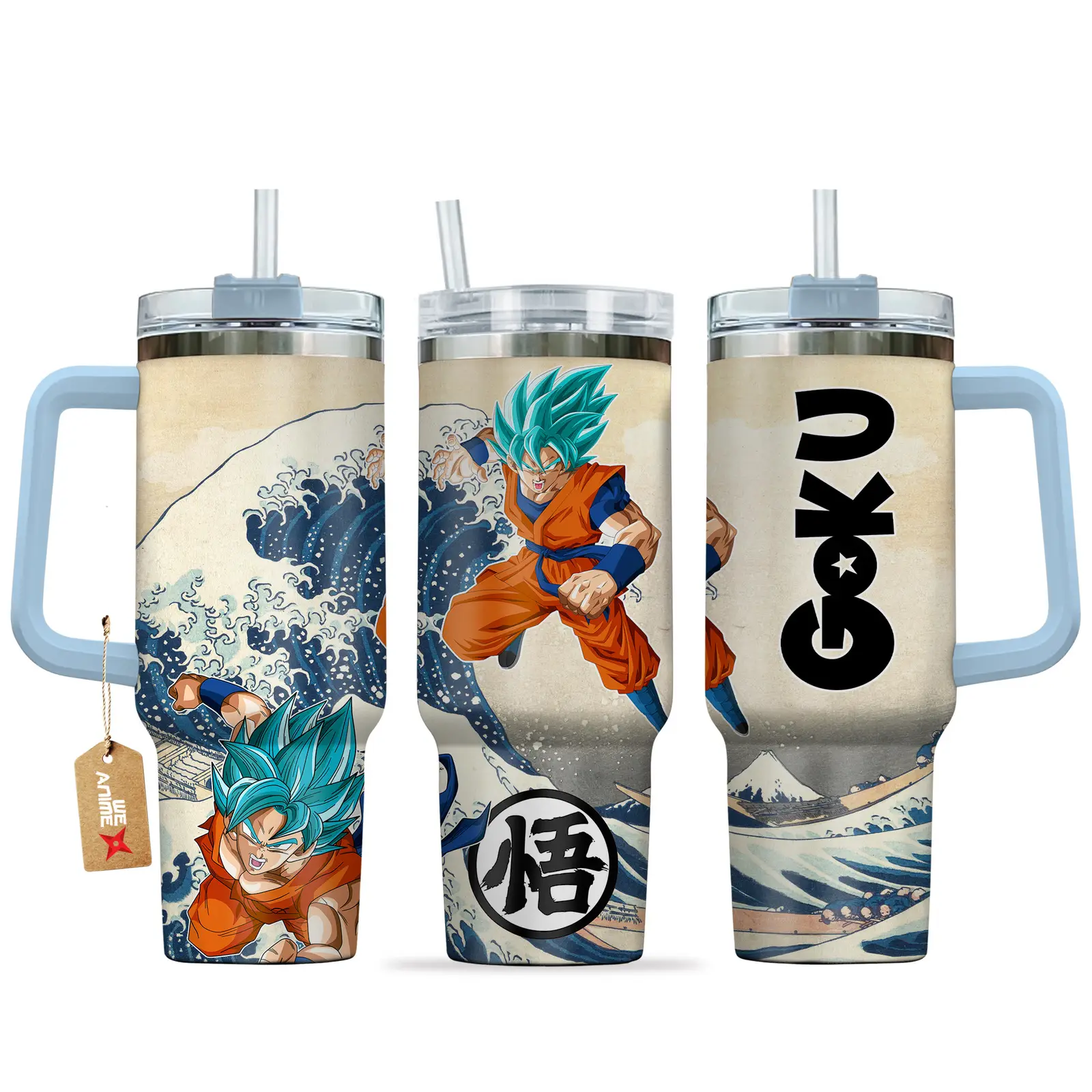 Goku Blue Anime Tumbler 40oz Kanagawa Collection