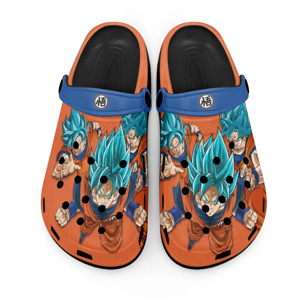 Goku Blue Premium EVA Clogs Pattern Style
