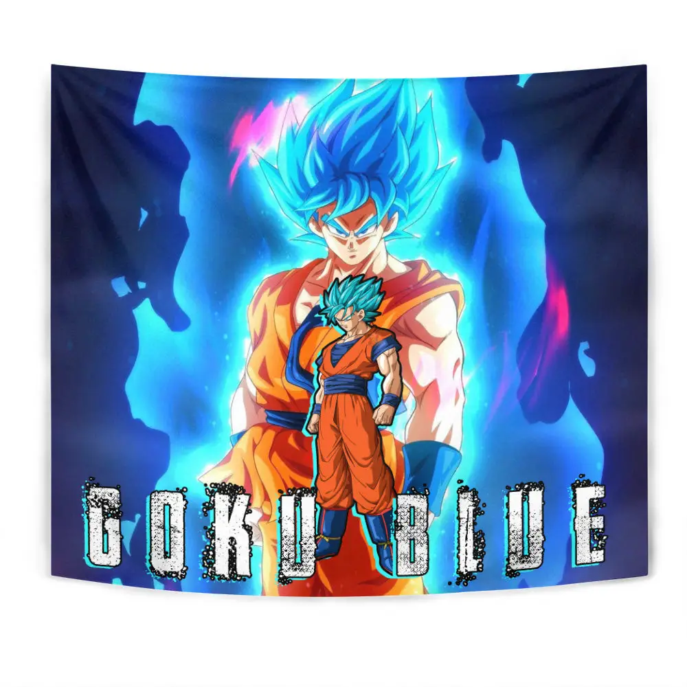 Goku Blue Tapestry Custom Anime Home Decor