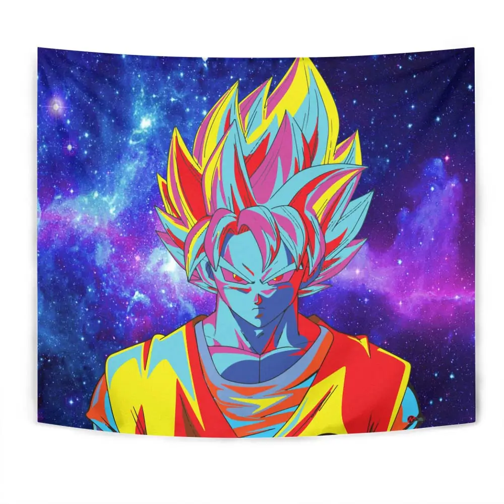 Goku Blue Tapestry Custom Anime Wall Decor