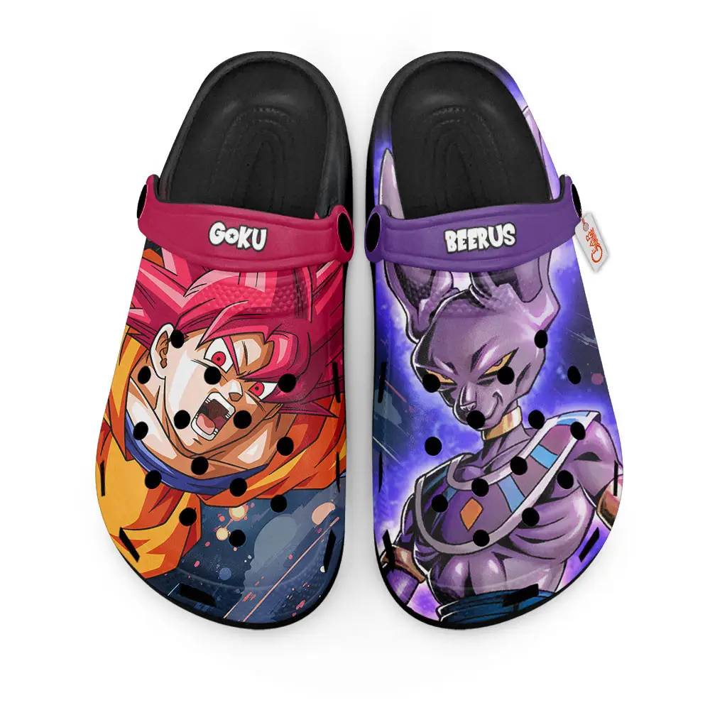 Goku God vs Beerus Edition Custom Anime Clogs