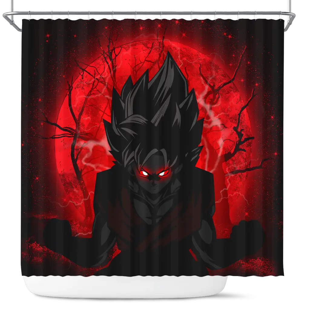 Goku Saiyan Evil Moonlight Shower Curtain