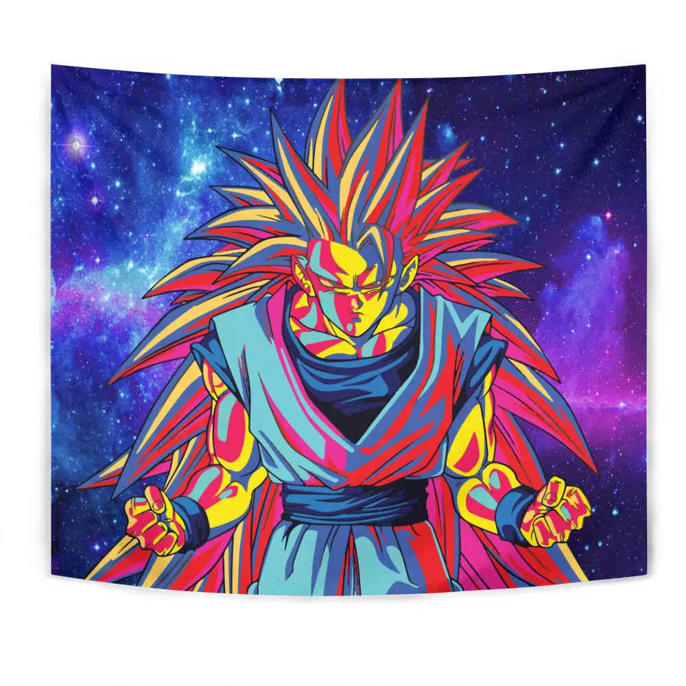 Goku SSJ Tapestry Custom Anime Wall Decor