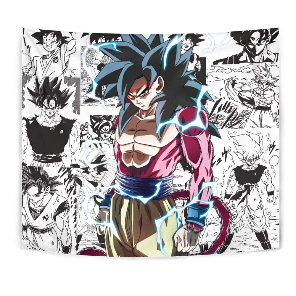 Goku SSJ4 Tapestry Custom Anime Manga Wall Decor