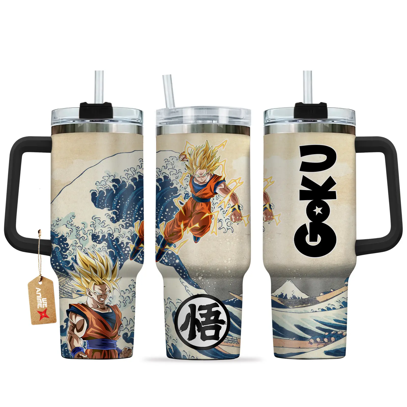 Goku Super Saiyan Anime Tumbler 40oz Kanagawa Collection