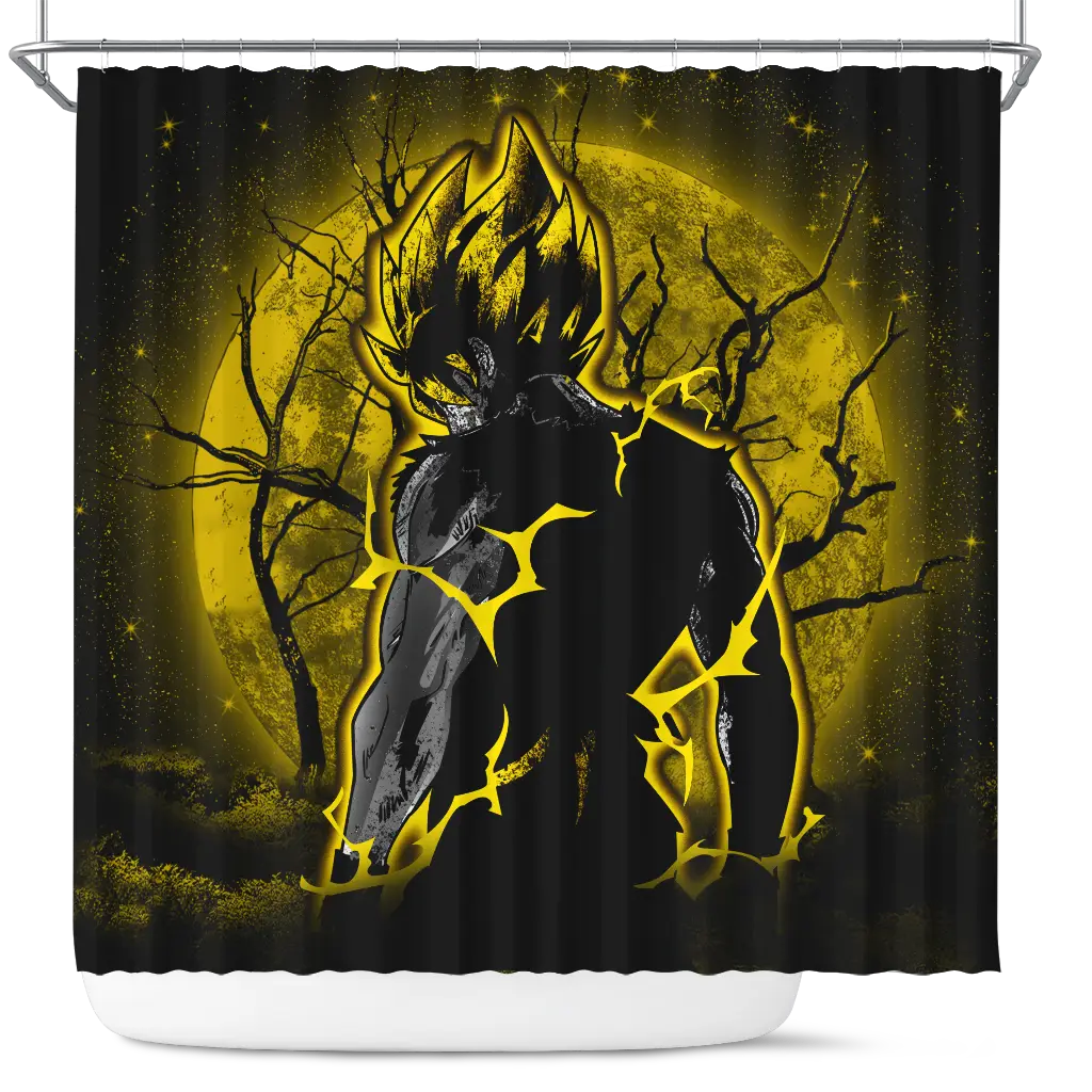 Goku Super Saiyan Moonlight Shower Curtain