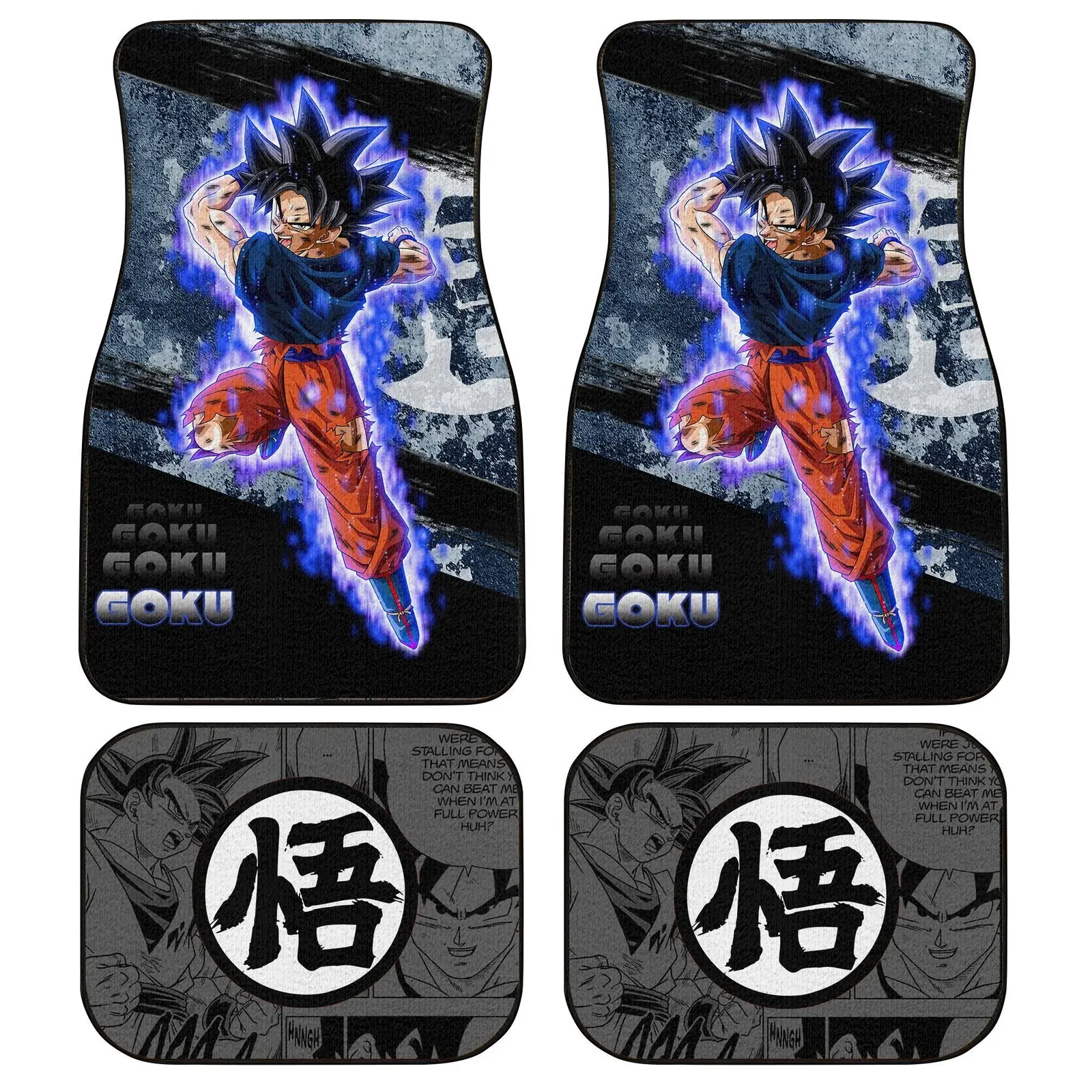 Goku Ultra Instinct  Car Floor Mats Custom Anime Dragon Ball Car Accessories