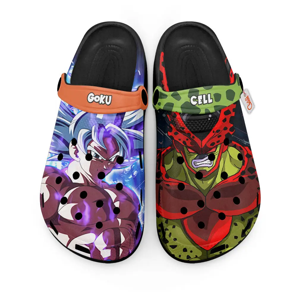 Goku Ultra Instinct vs Cell Max Edition Custom Anime Clogs