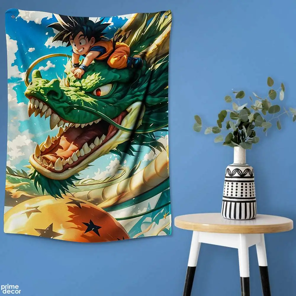 Goku With The Dragon | Anime Tapestry