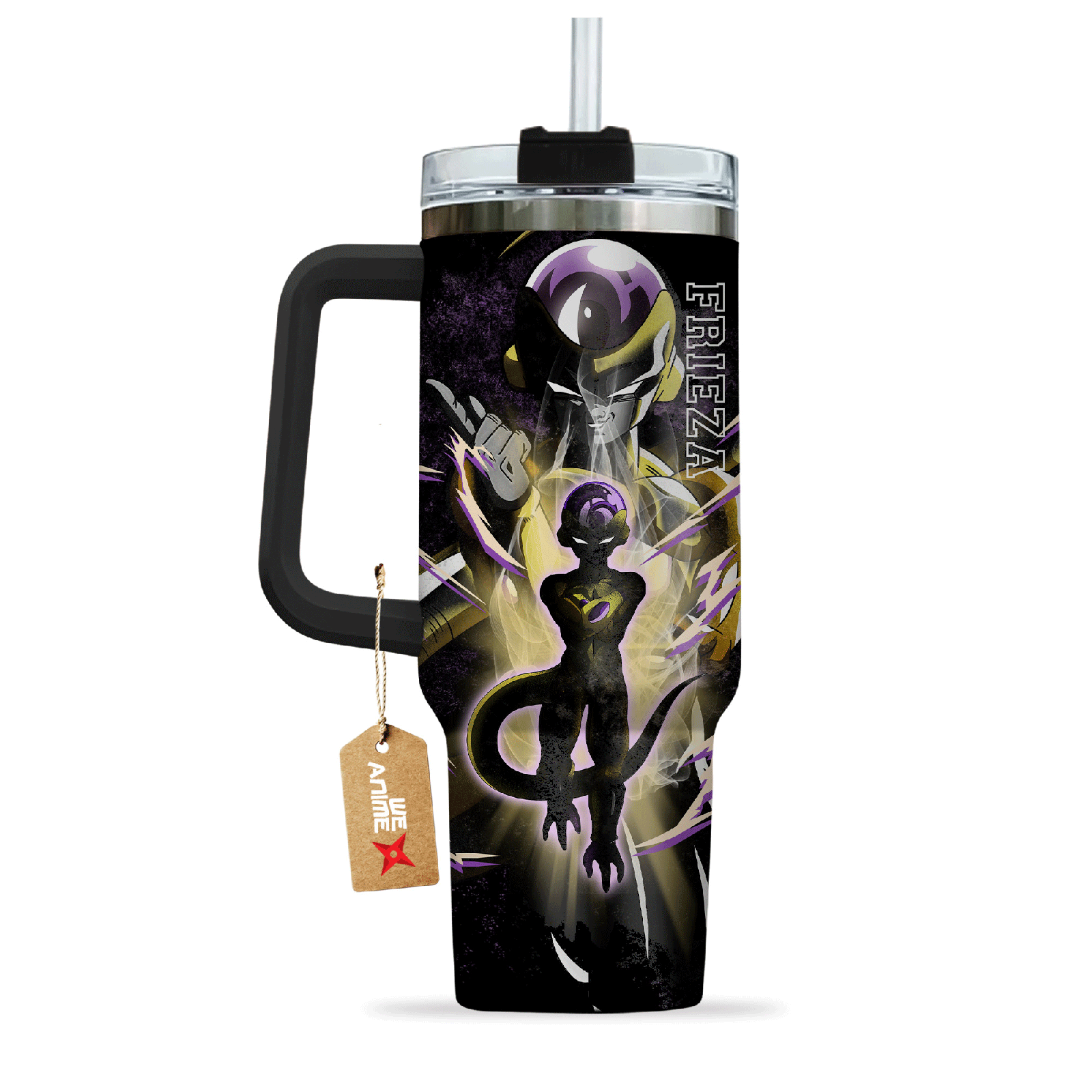 Golden Frieza Dragon Ball Anime Custom  Quencher   40oz Stainless Steel Tumbler With Handle HG
