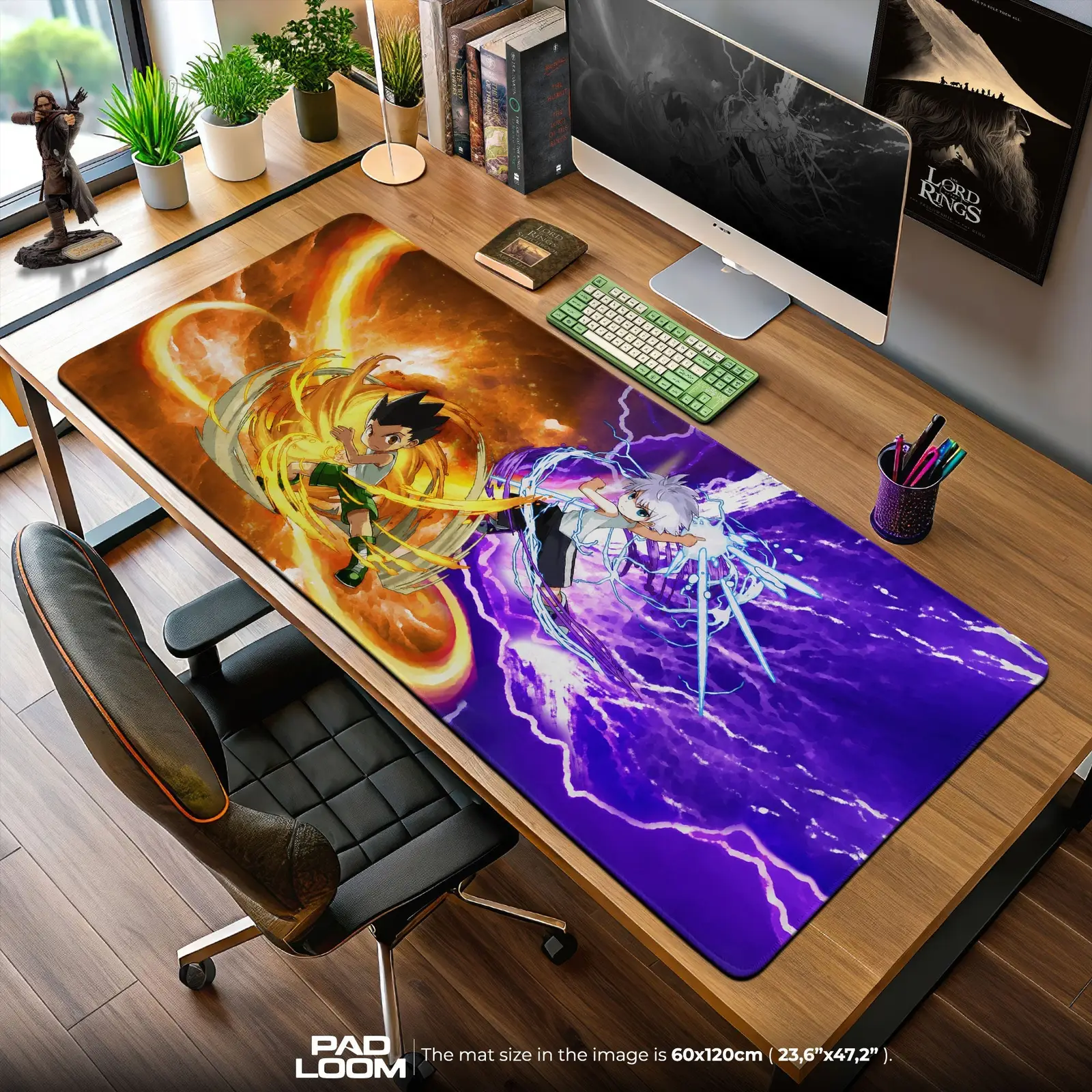 Gon and Killua Mouse Pad - Electric Duo Anime Desk Mat