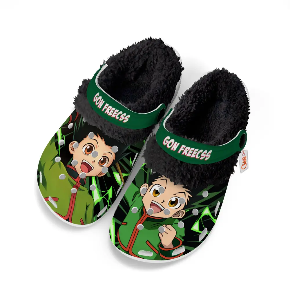Gon Freecss Fleece-Lined Clogs Custom Name
