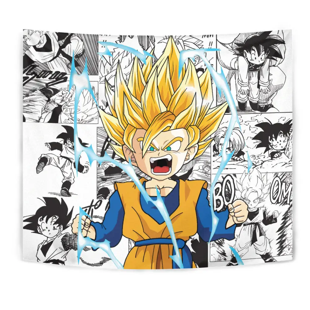 Goten SSj Tapestry Custom Anime Manga Wall Decor
