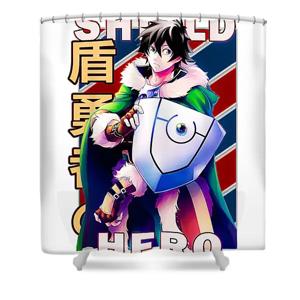 Graphic Naofumi Boy The Rising Of The Shield Hero Shower Curtain | Anime Shower Curtains
