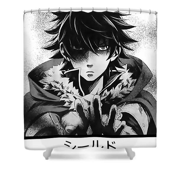 Graphic Naofumi Rising Of The Shield Hero Shower Curtain | Anime Shower Curtains