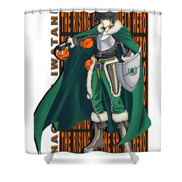 Graphic Rising Of The Shield Hero Naofumi Manga Series Shower Curtain | Anime Shower Curtains