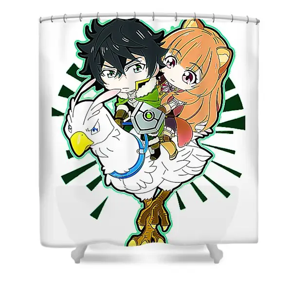 Graphic The Rising Of The Shield Hero Characters Shower Curtain | Anime Shower Curtains