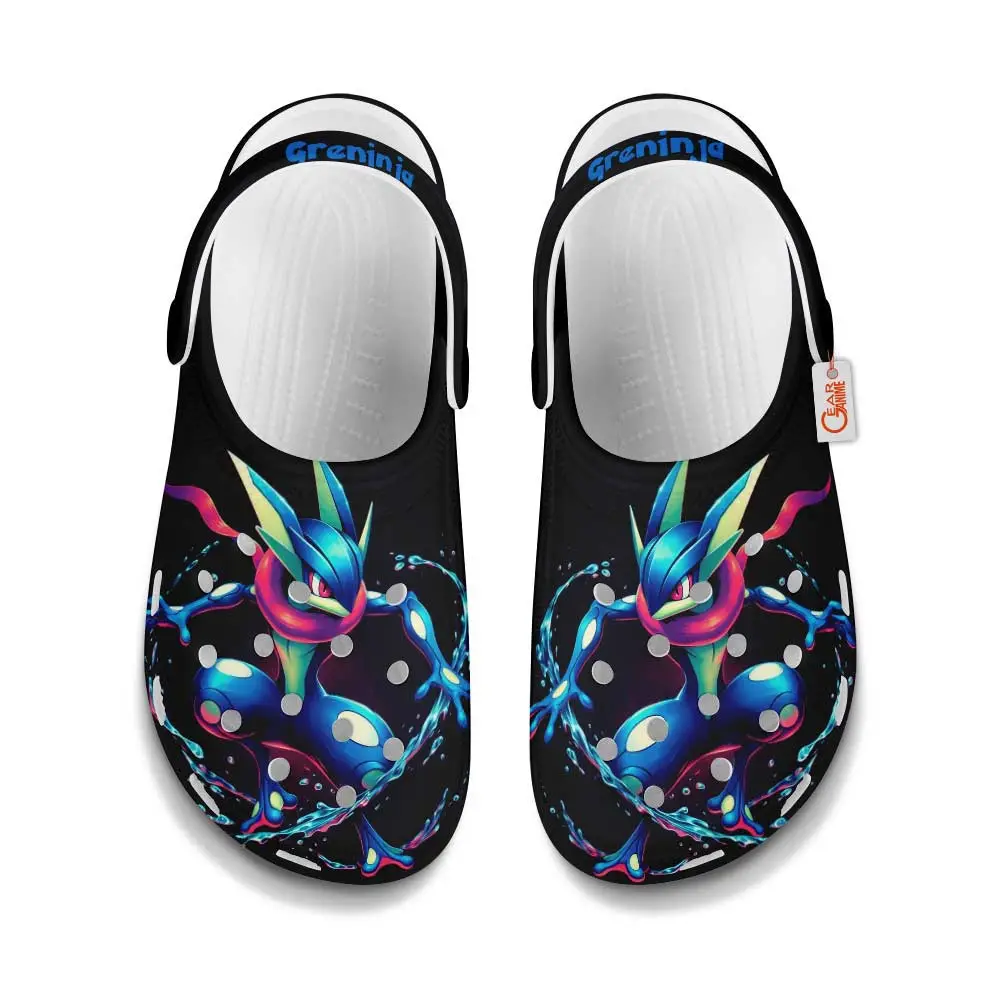 Greninja Edition Custom Anime Clogs Art Style