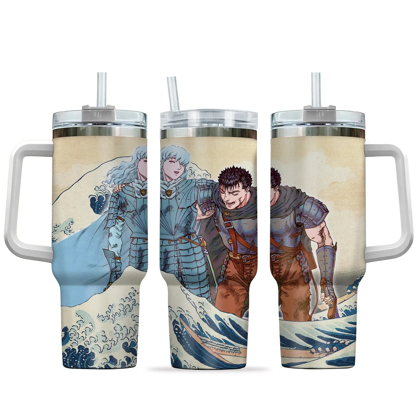 Guts - Griffith 40oz Travel Tumbler With Handle Rivalries Kanagawa Collection