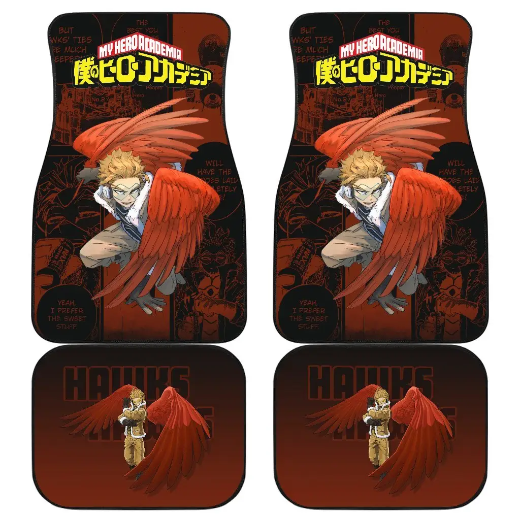 Hawks My Hero Academia Car Floor Mats Manga Mixed Anime