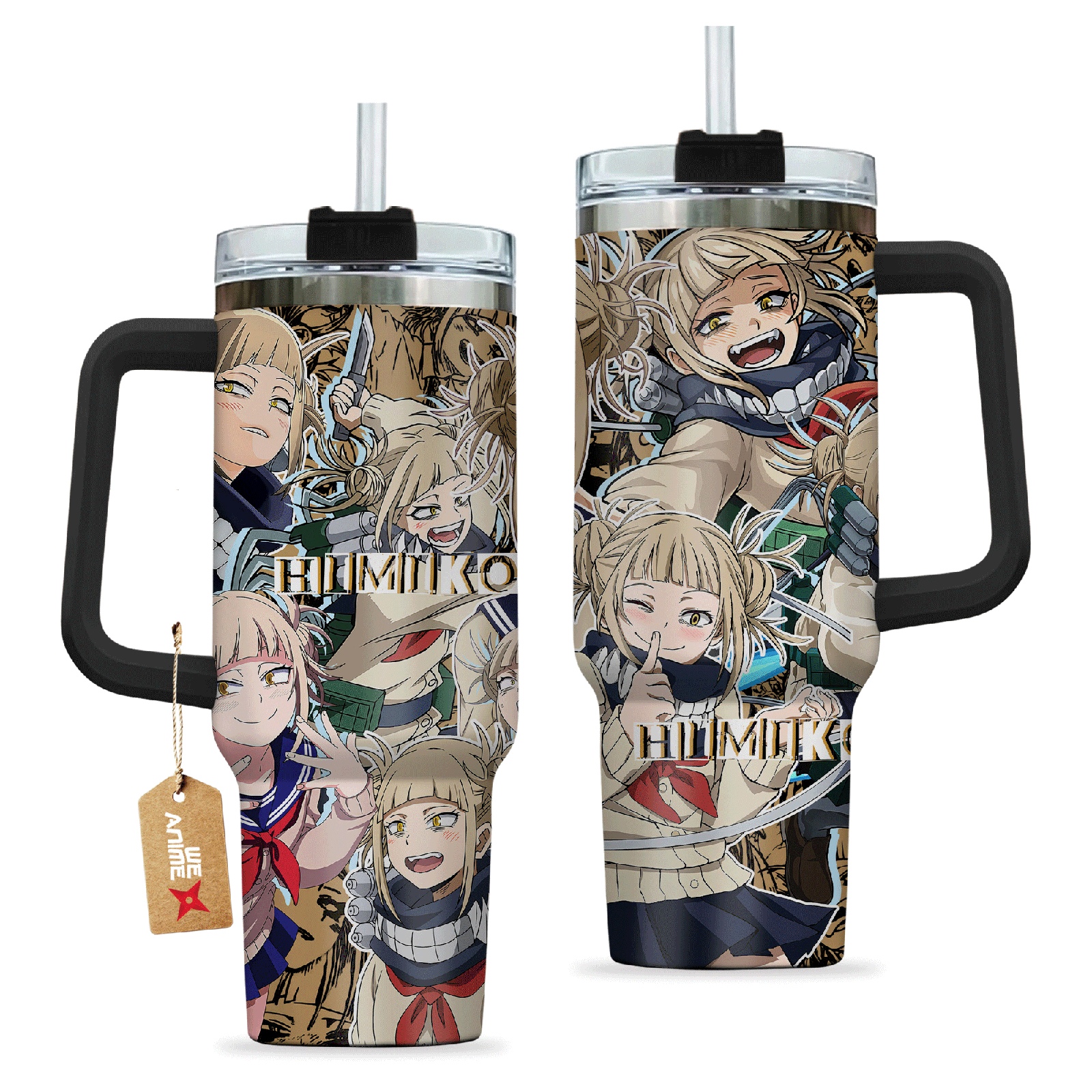 Himiko Toga Boku no H3ro Acad3mia Anime Custom  Quencher   40oz Stainless Steel Tumbler With Handle HG