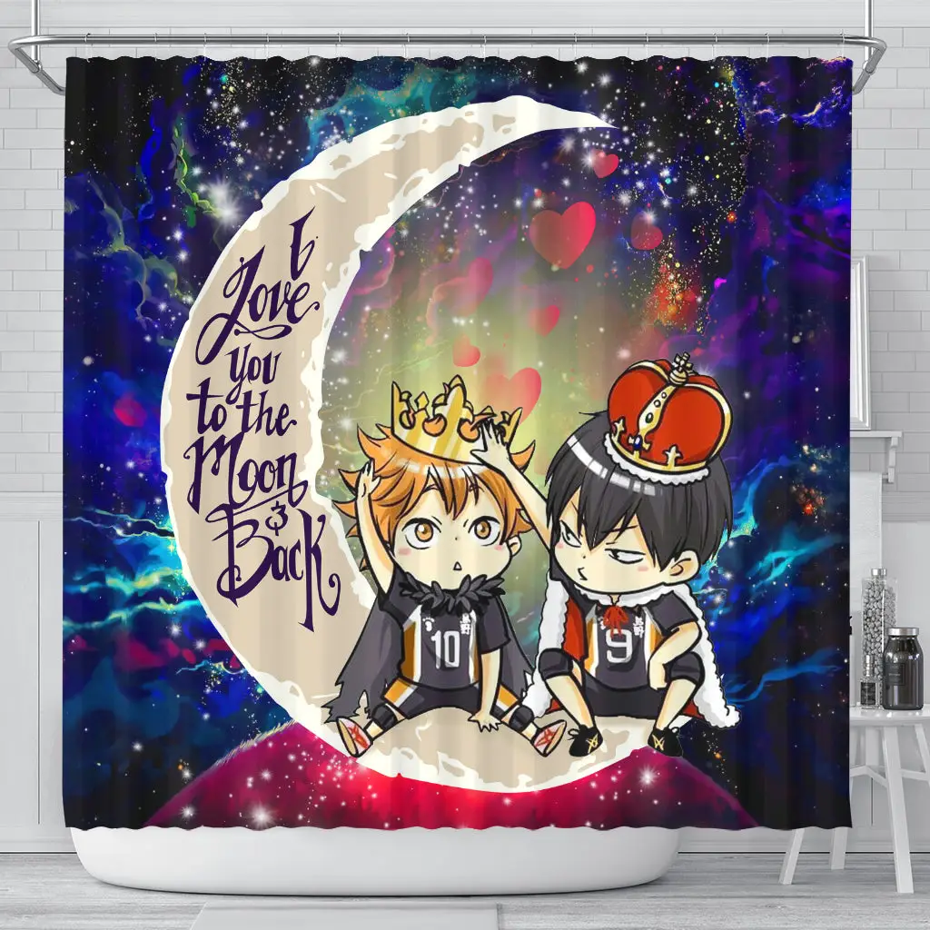 Hinata And Tobio Haikyuu Love You To The Moon Galaxy Shower Curtain