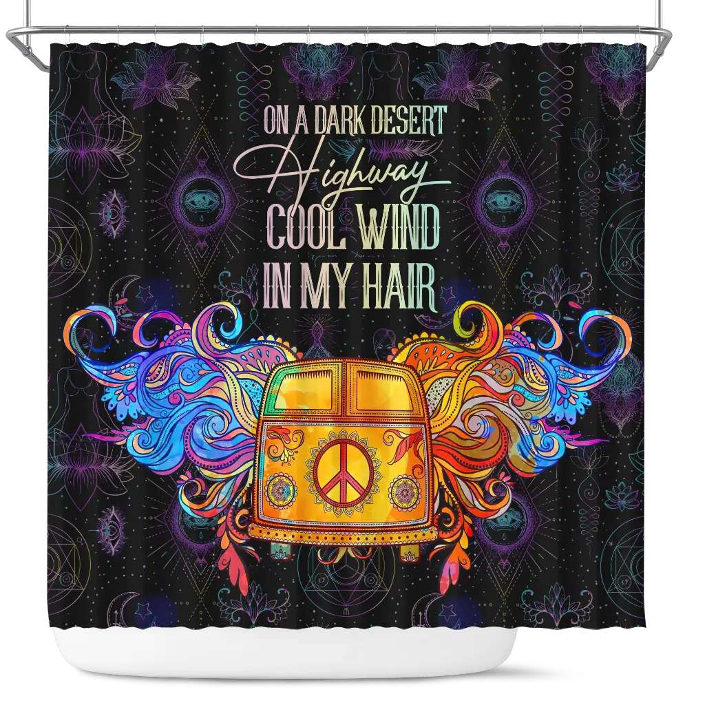 Hippie Van Christmas Shower Curtain