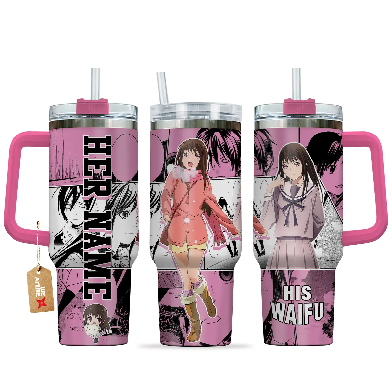 Hiyori Iki - 40oz Travel Tumbler Name - Senpai Waifu Collection