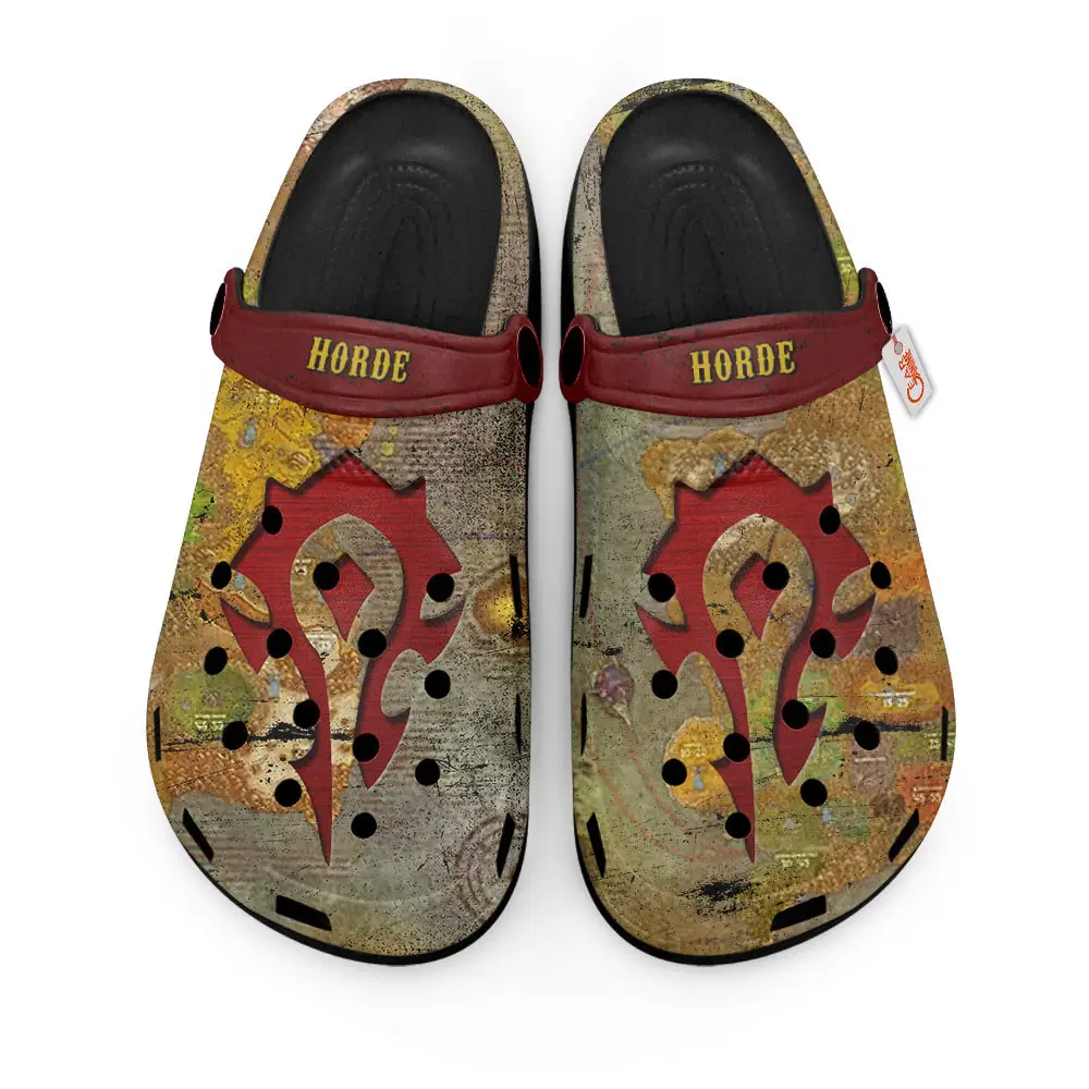 Horde World Of Warcraft Edition Premium Clogs for True Fans Custom Name