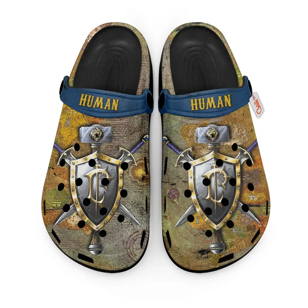 Human World Of Warcraft Edition Premium Clogs for True Fans Custom Name