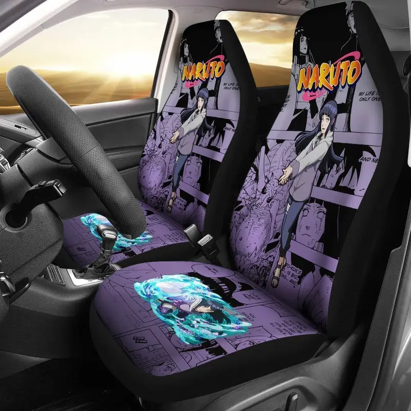 Hyuga Hinata Car Seat Covers Custom Manga Anime Car Accessories 