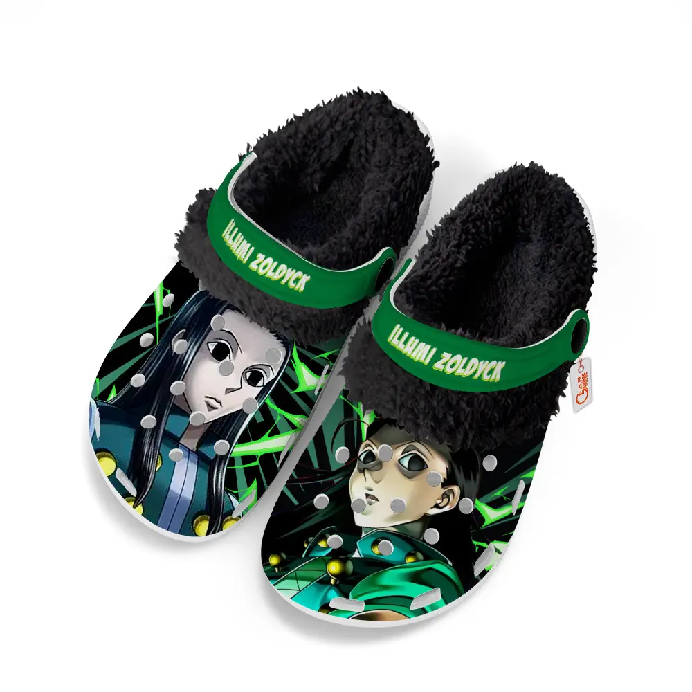 Illumi Zoldyck Fleece-Lined Clogs Custom Name