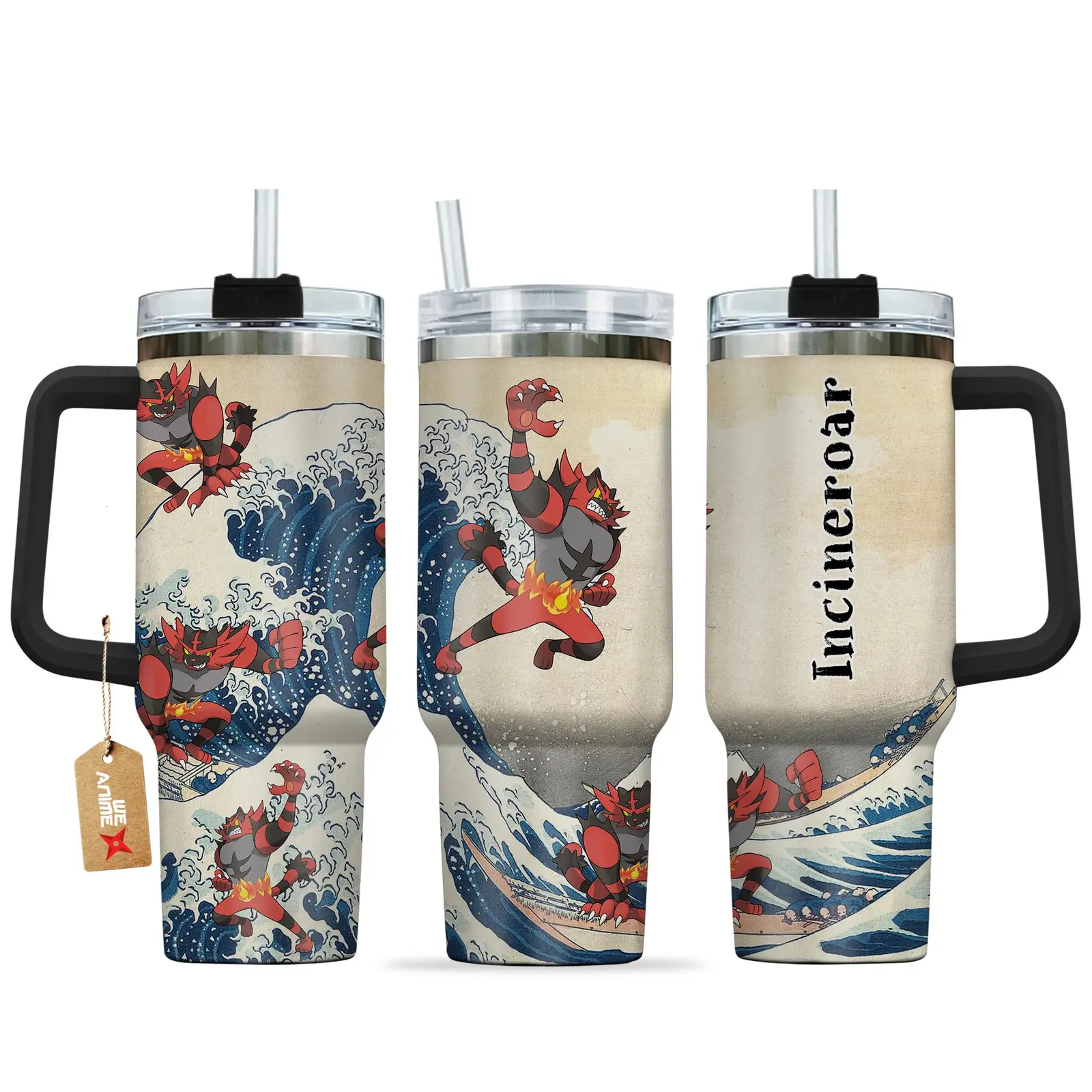 Incineroar Anime Tumbler 40oz Kanagawa Collection