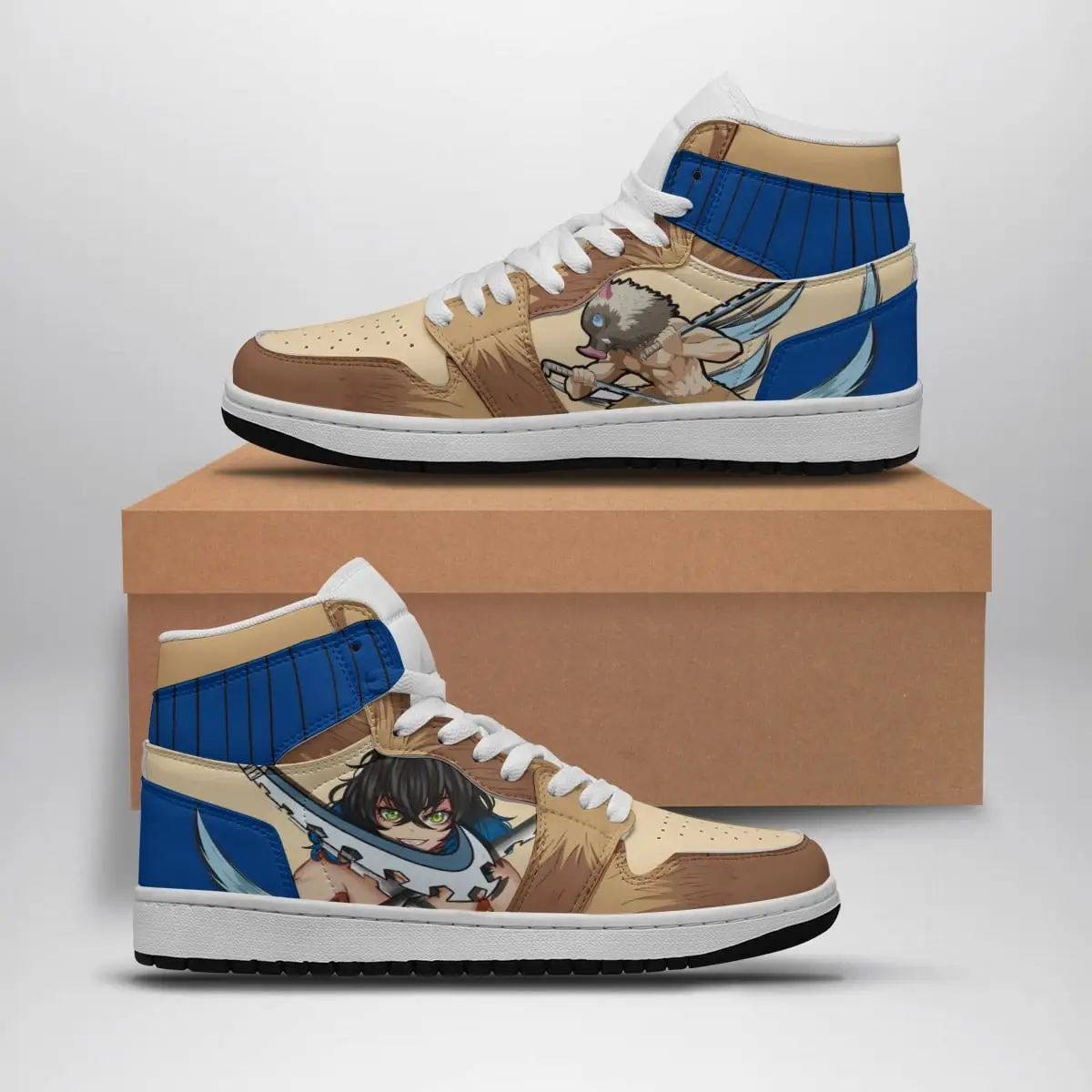 Inosuke Demon Slayer Air Jordan 1 Shoes