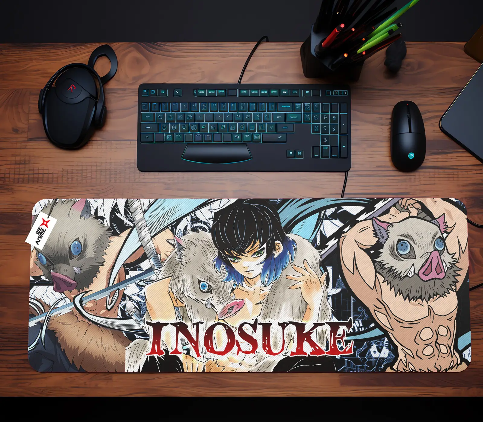 Inosuke Hashibira Mouse Mat Personalized Name