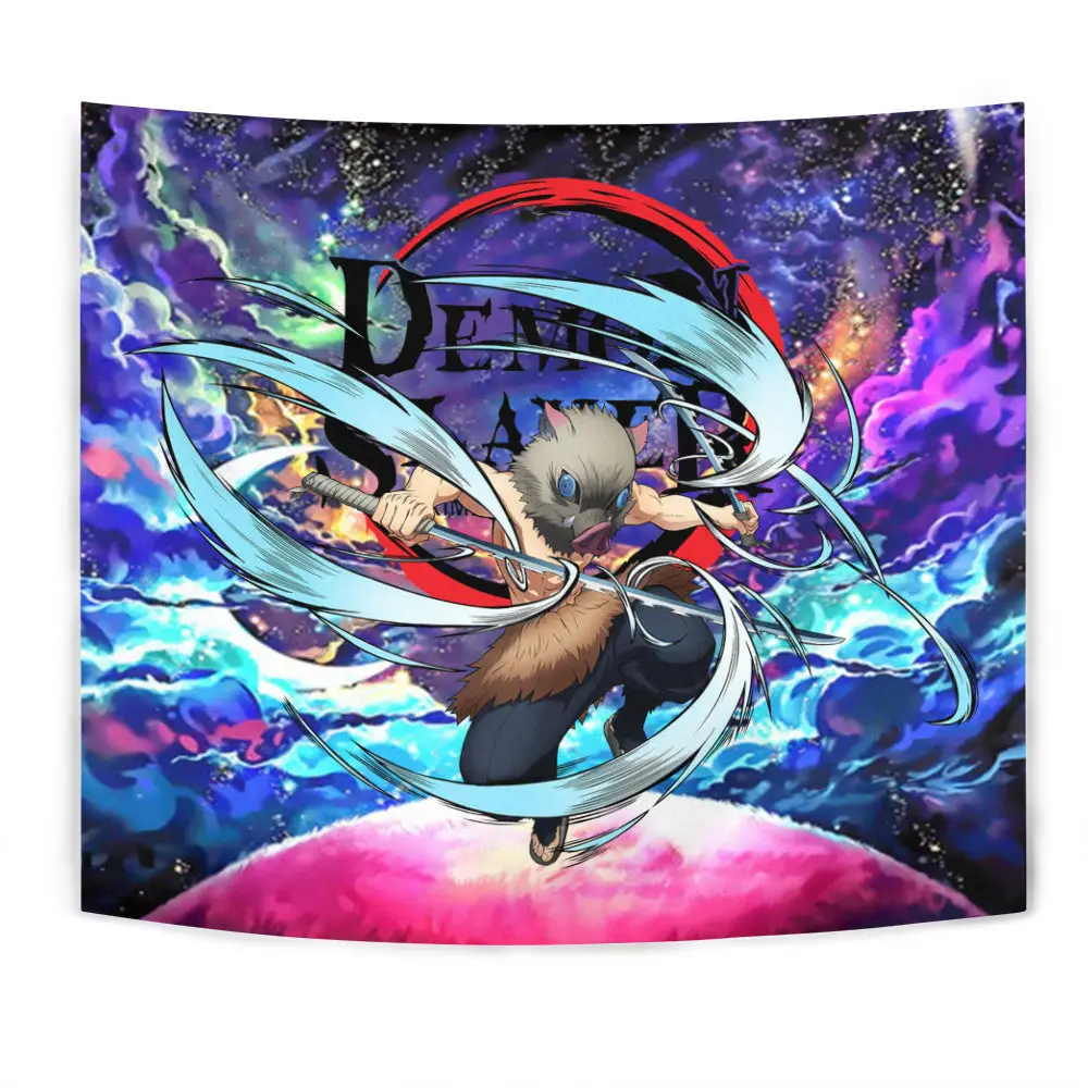 Inosuke Tapestry Custom Galaxy Anime Wall Decor