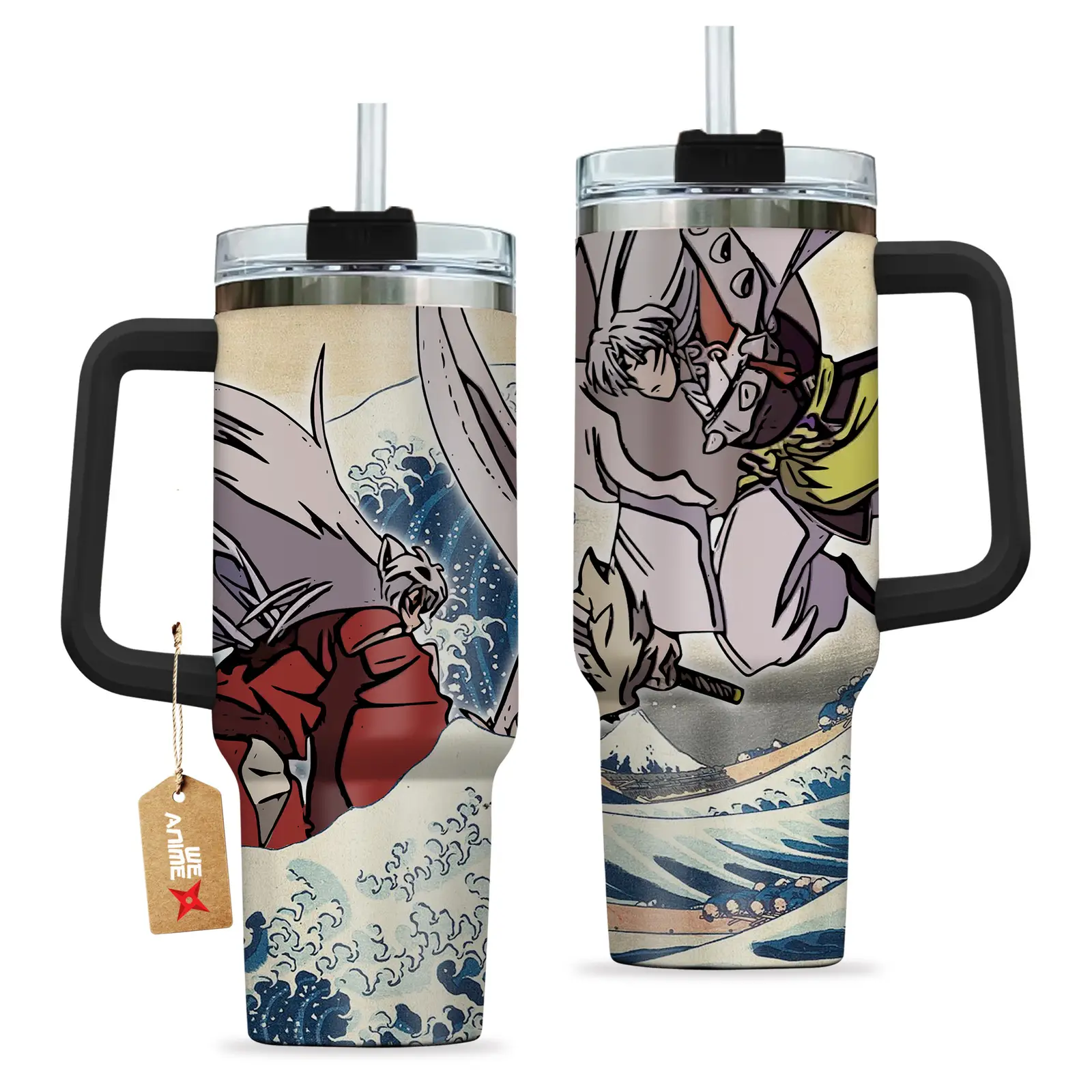 Inuyasha and Sesshomaru Tumbler Cup 40oz With Handle